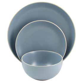 Rockaway 12 Pc. Dinnerware Set in Matte Blue