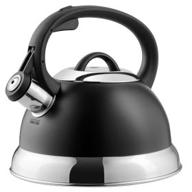 1.75 Qt Black Whistling Tea Kettle