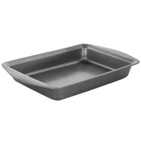 Baker's Friend 16.75 In. Nonstick Steel Roasting Pan in Gray