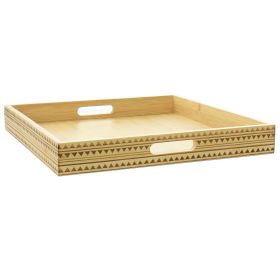 Sadler 15 In. Wood Serving Tray w/Built-in Handles