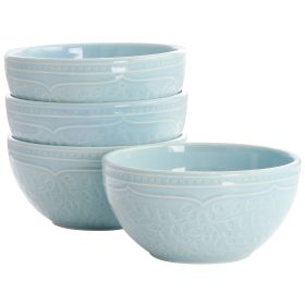 Alemany Stoneware 6.2i In. 4 Pc. Bowl Set in Aqua