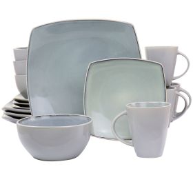 Gibson Elite Soho Lounge 16 Piece Stoneware Dinnerware Set in Light Grey