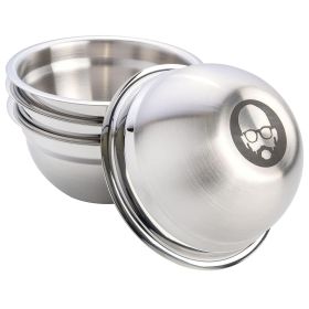 4 Pc. 4 In. SS Mini Prep Bowl Set in Silver