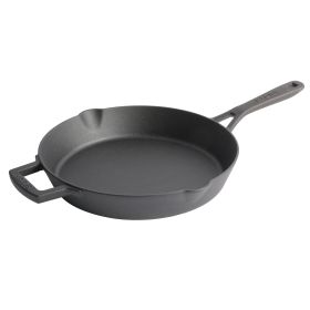 10 In. Pre-Seasoned Cast Iron Skillet in Black