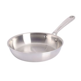 8 In. SS Tri-Ply Double Riveted Fry Pan in Silver