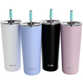 Java Quest 4 Pc. 23 Oz. SS Tumbler Set w/Lids & Straws in Assorted Colors