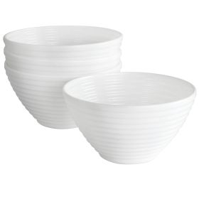 Patio 4 Pc. Tempered Opal Glass Dessert Bowl Set in White