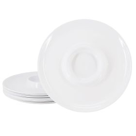 Grayson 12 Pc. 12 In. Round Melamine Chip & Dip Platter Set in White