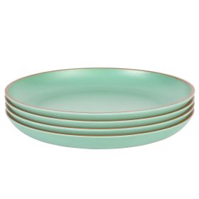 Gibson Home Rockabye 4 Piece 10.7 Inch Melamine Dinner Plate Set In Green