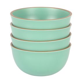 Rockabye 4 Pc. 6.1 In. Melamine Cereal Bowl Set in Matte Green