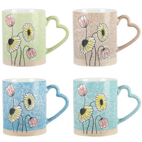 Sunbloom 4 Pc. 15 Oz. Stoneware Mug Set in Assorted Colors