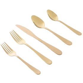 Gibson Home Stravidia 20 Piece Flatware set in Gold Stainless Steel