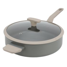 Ambrose 4.5 Qt. Nonstick Aluminum Saute Pan w/Lid in Matte Grey