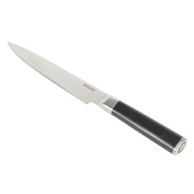 8 In. High-Carbon Stainless Steel Full Tang Carving Knife in Black