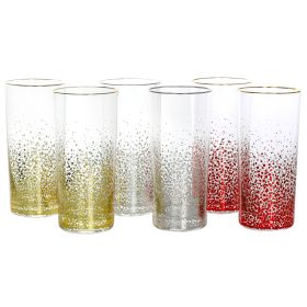 Audrey Hill 6 Pc. 16oz Glass Tumbler Set in Assorted Colors