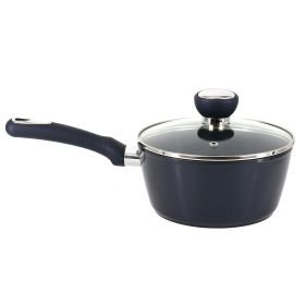 Hawke 1.9 Qt. Ceramic Nonstick Aluminum Saucepan w/Lid in Dark Blue