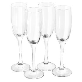 Belinni 4 Pc. 6.4 Oz. Fluted Champagne Glass Set