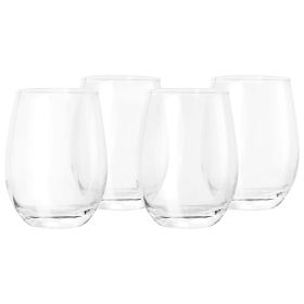 Belinni 4 Pc. 18 Oz. Classic Stemless Wine Glass Set