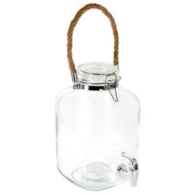 Ferris 1.3 Gallon Glass Beverage Dispenser w/Rope Handle