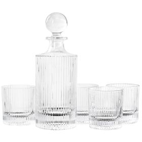 Acropolis 5 Pc. Decanter & Double Old Fashioned Glasses Set