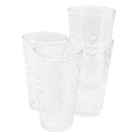 4 Pc. 16 Oz. Bubble Glass Tumbler Set