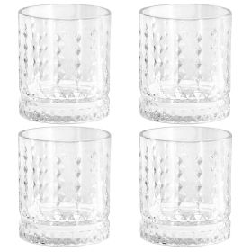 4 Pc. 13 Oz. Teardrop Embossed Double Old-Fashioned Glass Set