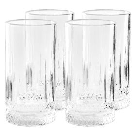 4 Pc. 16 Oz. Iceberg Embossed Glass Tumbler Set