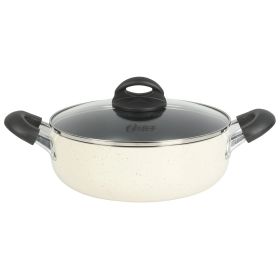 Clairborne 6.9 Qt. Nonstick Aluminum Caldero w/Lid in Linen