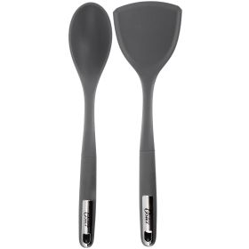 Ridgecrest 2 Pc, Silicone Serving Spoon & Turner Set in Gray