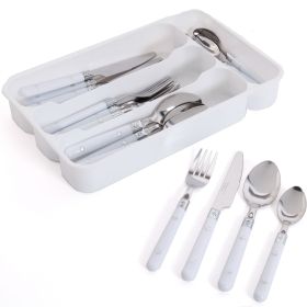 Casual Living 24 Pc. Flatware Set, White