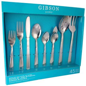 Astonshire 45 Pc. SS Tumble Finish Flatware Set