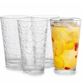 Great Foundations 4-Pc. 16 oz. Tumbler Set, Square Pattern