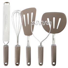 Newcrest 5 Pc. Prep & Cook Kitchen Tool Set in Taupe