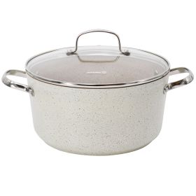 Granita 8 Liter Aluminum Nonstick Casserole w/Lid in Tan