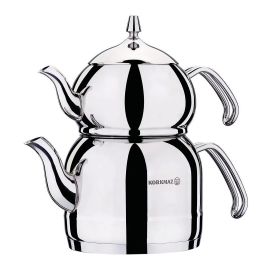 1.1 Liter Tea Pot and 2.4 Liter Kettle Set in Silver