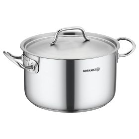 Korkmaz Gastro Proline 9.5 Liter Stainless Steel Casserole with Lid in Silver