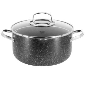 Galaksi Nonstick 9.5 In. 5 Liter Casserole w/Lid in Black