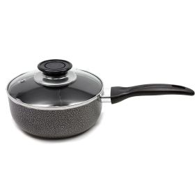 Aluminum Nonstick 3 Qt Gray Saucepan