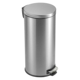 8-Gallon Round SS Step Trash Can