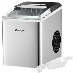 26 lbs/24 H Self-Clean Countertop SS Ice Maker Machine