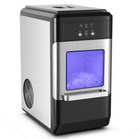 Ice Maker Countertop 44lbs Per Day w/Ice Shovel Self-Cleaning in Black