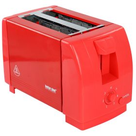 Compact Two Slice Countertop Toaster in Red