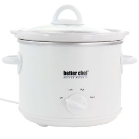 3 Quart Round Slow Cooker w/Removable Stoneware Crock in White