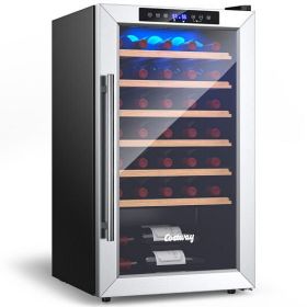 20 In Wine Refrigerator for 33 Bottles & Tempered Glass Door