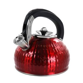 3 Liter Stovetop Whistling Kettle in Red