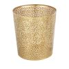 1.3 Gallon Round Perforated Copper Gold Metal Trash Can