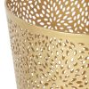 1.3 Gallon Round Perforated Copper Gold Metal Trash Can