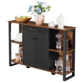 Rustic Wood Buffet Dining Sideboard Storage Cabinet