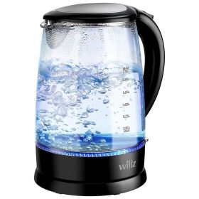 1.7L 1500W Black Electric Tea Kettle