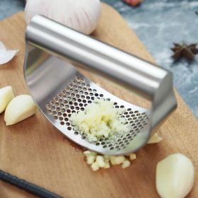 100% Stainless Steel Garlic Rocker Press